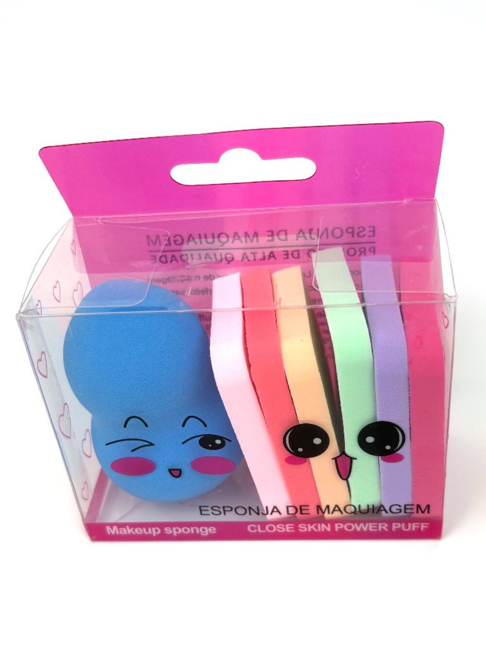 7 pieces set of cute colorful beauty makeup sponges and powder puffs. New - Picture 2 of 7